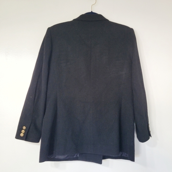 Talbots Petites Black Wool Cashmere Blend Coat Size 16P - Picture 5 of 10